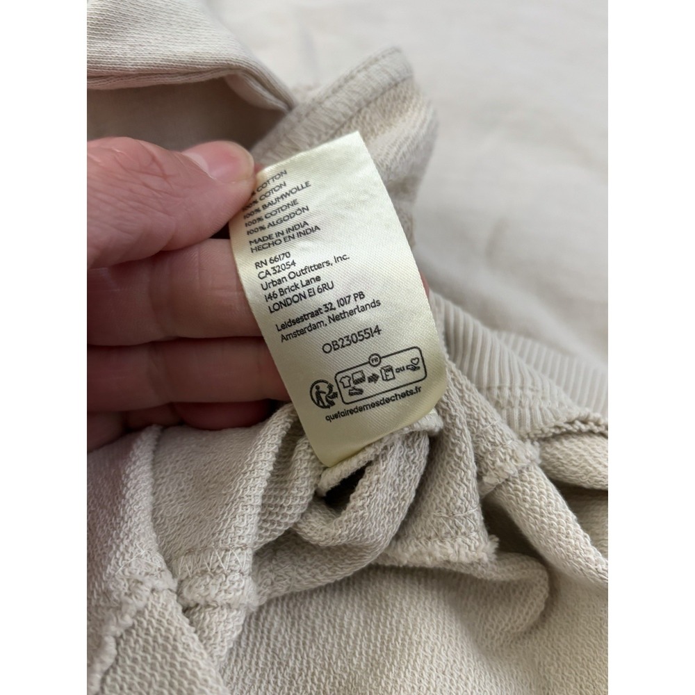Anthropologie Pilcro Sweatshirt Long Sleeve Oversized Beige Crème XL NWT Boho - Picture 9 of 9